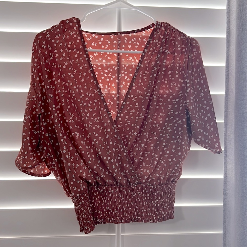 Shein flower print top size large